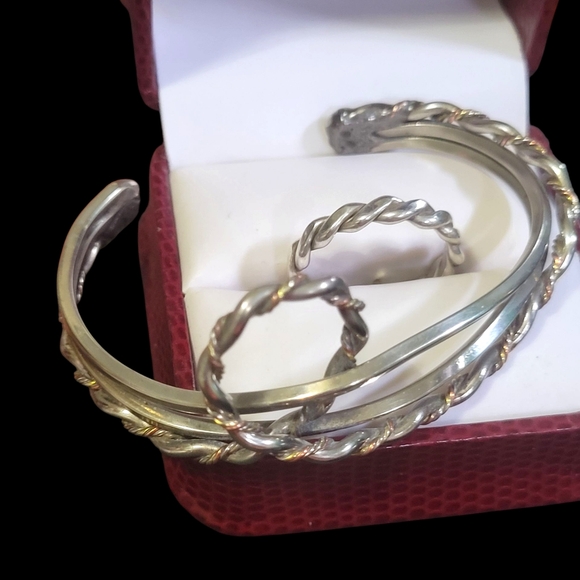 Native American Sterling Silver Jewelry - Sterling Silver Twisted Cuff Bracelet